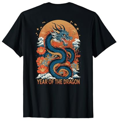 Année du dragon - Zodiaque chinois Nouvel An 2024 au dos T-Shirt