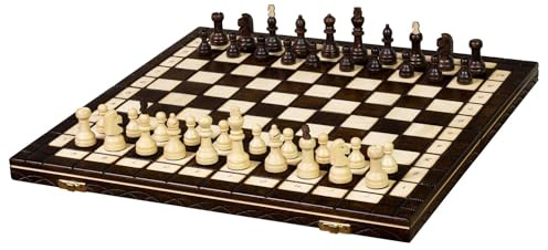 Sunrise Chess & Games Capablanca Schachset mit Zusatzfiguren | Erweitertes Schach mit Erzbischof und Kanzler, Für 10 x 8 oder 10 x 10 Felder, Neue Zugmöglichkeiten