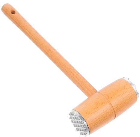 Zerodeko Meat Tenderizer Hammer Wooden Meat Mallet for Steak Chicken Burger Smasher Kitchen Mallet Tool