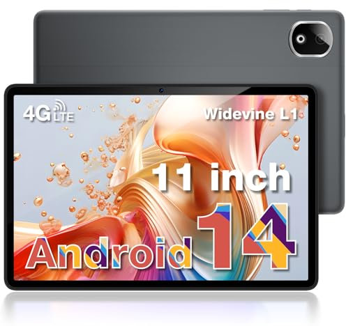 DOOGEE T30E 11 Inch Tablet, Android 14 9GB+128GB/1TB TF,Octa-Core, HD Display, 8000mAh, 4G-LTE Android Tablets, Bluetooth 5.0+2.4GHz-5GHz, WiFi 6, 13MP+5MP, GPS,Type-C, 2 Years Warranty-Gray - 2024