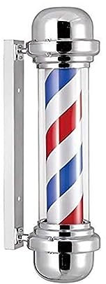 XNYXLPP Lámpara LED de Poste de barbero - Rayas Azules, Rojas y Blancas | Letrero de peluquería Giratorio e Iluminado | Equipo de salón