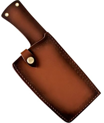 Lpitoy Leather Meat Cleaver Sheath, Waterproof Wide Knife Protectors, Durable Butcher Chef Knife Edge Guards, Heavy Duty Knife Covers