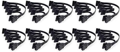 Remingtape 10X 4 IDE a 5 puertos Cable de alimentación de 4 Molex a Multi SATA Puerto 18AWG cable de alimentación para placa HDD SSD PC