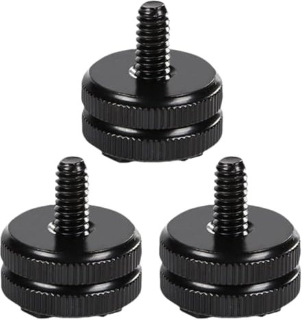 GHPKOTW 3 Pièces Adaptateur Griffe Camera Daptateur Hot Shoe Vis D'Adaptation Filetage 1/4 Vis De Trépied 1/4 pour Microphone Flashs Moniteur Appareils Photo Caméscopes