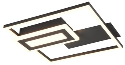 LED Deckenleuchte und Wandleuchte SPIRO ultraflach in Schwarz Breite 33cm |