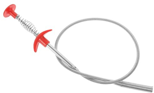 CALLARON Herramienta Flexible Material de Acero Inoxidable y Pp para Eliminar Obstrucciones Fácil de Usar para Limpiar Desagües de Fregadero y Lavabo en Cocina y Baño