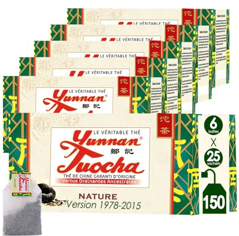 Yunnan Tuocha Thé Nature L'élégance-Cholestérol&Drainant-150 Sachets 300g