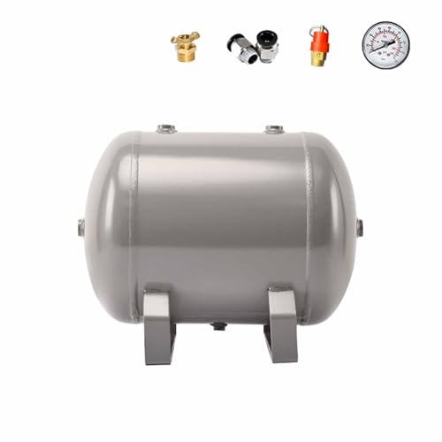 Compresseur à réservoir d'air Personnalisable de 30 L - Réservoir métallique Haute Pression pour Le Stockage de gaz, raccords Inclus, stabilise la Pression d'air, idéal pour Le Bricolage et