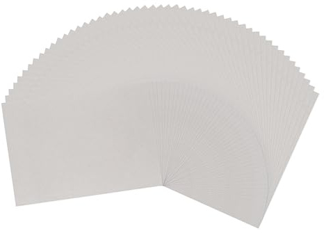 Vaessen Creative Grå Kartong för Pyssel – Bokbinderikartong A3 – Hobbykartong 1 mm – 50 ark Pysselkartong - för Bokbinderi, Scrapbooking och Journaling