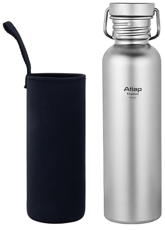 ATiAP Titan Trinkflasche Sportflasche Ultraleicht Auslaufsicher für Outdoor Camping Wandern (750ml)