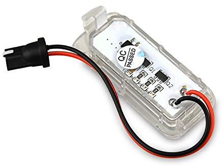 Nummernschildbeleuchtung,Kennzeichenbeleuchtung 2 stücke Number Kennzeichen Licht Lampe for Ford Focus 5D Fiesta Mondeo MK4 C-Max MK2 S-MAX KUGA GALAXY 6000K WEISS 12V