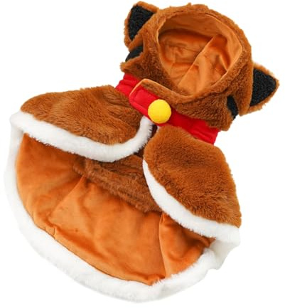 Cat Christmas Cloak, Animals Cold Weather Cosplay, Small Cat Cape Christmas Pet Cloak, for Party Festive Show Stage Performance Parade Family Gathering