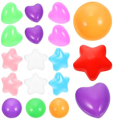 Mikinona 150 Piezas Bolas de Estrellas y Corazones para Pelotas de Resistentes para Piscinas Carpas y Parques Infantiles Diseño Divertido y Seguro Regalo Sorpresa para Fiestas y