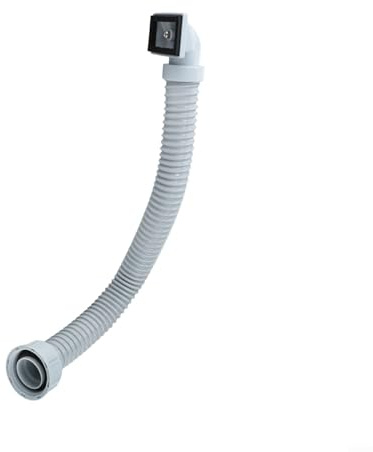 Basin Overflow Pipe 450mm, Rectangular Sink Drainage Hose for Bathroom Washbasin, Flexible Waste Connector Plumbing Spill Tube