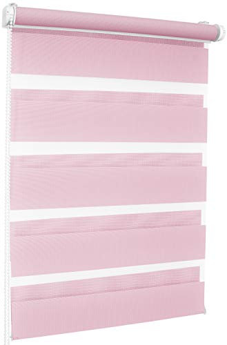 Rollmaxxx Duo-Rollo Doppelrollo Klemmfix ohne Bohren (100 x 150 cm, Rosa)