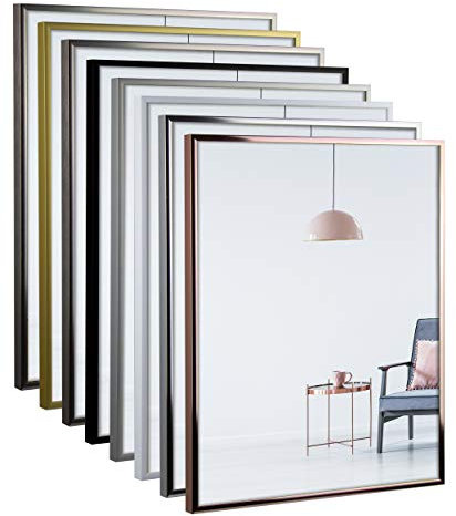 myposterframe – Aluminium Bilderrahmen 50 x 70 cm Amalthea – Bilderrahmen Metall mit Kunstglas matt 1mm – Alu Rahmen für Bilder, Poster & Puzzle – Hoch- & Querformat möglich (Schwarz matt)