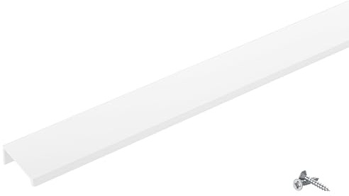 SOTECH Möbelgriff Blankett Jane BA 4 x 160 mm weiß Ral 9003 | 680 mm Schrankgriff zur Montage an der Frontinnenseite inkl. Befestigungsschrauben
