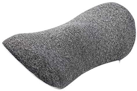 Tubayia Memory Foam Orthopädisches Lendenkissen Lordosekissen Lendenstütze Kissen für Zuhause Büro Auto (Grau)