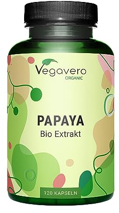 Papaye BIO Vegavero® 700 mg | Extraction FRANCAISE | 120 Gélules | Meilleure Digestion | Sans Additifs | Testé en Laboratoire | VEGAN