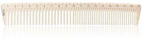 Haarschneidekamm, Frisieurkamm mit integriertem Lineal, 19,5 cm, beige