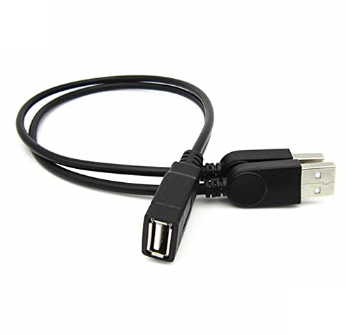 Bolwins B42S USB 2.0 Y-Kabel 30cm – 1x USB-A Buchse auf 2X A Stecker – Daten- und Ladekabel, Kurzverlängerung für Geräte mit hohem Strombedarf, stabile Verbindung, Plug & Play