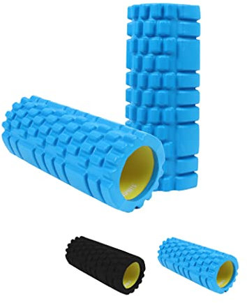 Calma Dragon Foam Roller, Rodillo Masaje Muscular, Rulo para Pilates, Yoga, Masajes de Espalda, Masajeador Miofascial, Mejora la Circulación sanguínea Fitness (34cm x 14cm diámetro) (Azul)