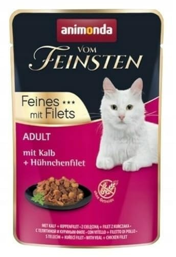 av den finaste filén kattmat våt med kalv kycklingfilé (18 x 85 g), kattmat våt utan spannmål och socker från animonda, färska, köttiga ingredienser