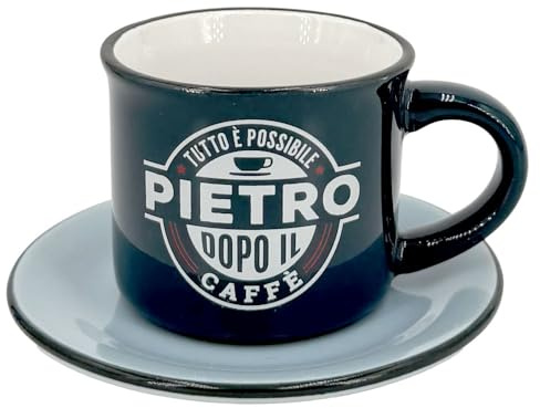 Clearco TAZZINA DA CAFFE' PERSONALIZZATA CON PIATTINO - PIETRO