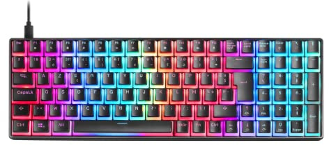 Mars Gaming MKULTRA, Langue Français, Clavier Mécanique Noir RGB, Compact 96%, Switch Outemu SQ Bleu