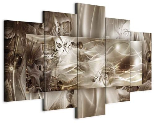 murando - Quadri Moderni per Soggiorno, Astratto, 200x100 cm | Chiodi Inclusi, 5 Pezzi, Quadro Moderno, Murale Arte, Stampe da Parete, Resistenti Allo Sbiadimento, Produzione Europea
