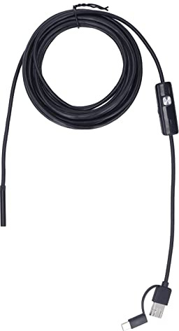 Kanalendoskopkopf Endoskopkamera PC USB Typ C 3 in 1 mit LED-Licht für Automobile 5 Meter Harter Draht 5,5 Mm