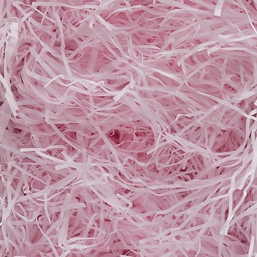 200 g rosa geschreddertes Seidenpapier, rosa geschreddertes Papier für Geschenkkörbe, Geschenk-Box, ideale Geschenkkorbfüllung und Geschenkverpackung