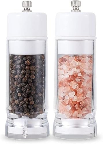 Pepper Grinder ABS Material Salt and Pepper Grinder Set of 2, Premium Pepper Mill, Pepper Grinder, Salt and Pepper Grinder Set. Kitchen Spices Mill (Brass)