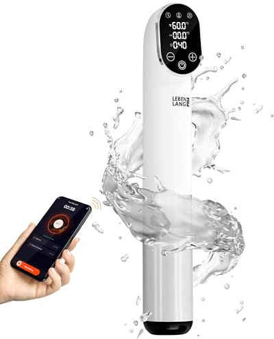 LEBENLANG 1200W Sous Vide Stick - Mit App-Steuerung I Edelstahl Su Vide Garen mit Timer für Fleisch Fisch Gemüse| Souvidestab Souse Garer | Susvide Sovit Souvidgarer Sou Vid Souc Vide Stab Stick