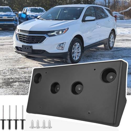 Wocch Front License Plate Frame for Chevy Equinox 2018 2019 2020 2021 Front Bumper License Plate Holder Mounting Bracket Replace # 23320630 GM1068190