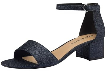 Tamaris dam 1-28295-42 sandal med klack, marinblå glamo, 39 EU, Marinblå glam, 39 EU