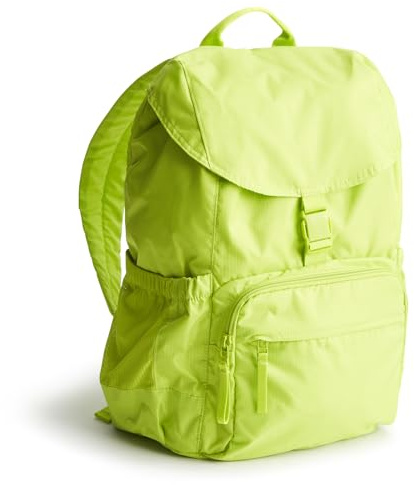 Vera Bradley Bolsa de algodón con cremallera original para mujer, Verde lima, Talla única
