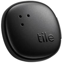 Tile by Life360 Sticker - Small Bluetooth Tracker, Remote Finder and Item Locator for Bikes, Glasses and More, Both iOS and Android Compatible, Phone Finder, Pack of 1 (Black)