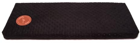 Prime Katzen Fensterliege Für Katzen, Fensterbank mit Einer Rutschfesten Rückseite, Katzenbett Fensterbank 50cm x 20cm Europäischen Union hergestellt (Schwarz gesteppt, 50 x 20 x 3 cm)