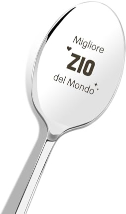 Regalo Zio Natale, Cucchiai in Acciaio Inossidabile Incisi, Regalo per Zio da Nipote Regalo Natale Zio Regali Zio Regali per Lo Zio Regalo Zio Simpatico Regalo Compleanno Famiglia Regalo San Valentino