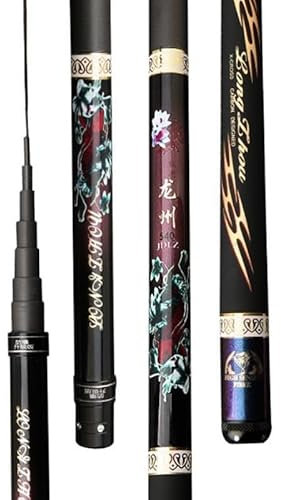 WANGBINGXING Angelrute Karpfenstangen Feeder tragbar 3m4m5m6m7m8m9m Teleskopen Angelrutenströme Hartes ultraleichter Carbon Fishing Pole Combo -Fischereiausrüstung Stipprute(9M)