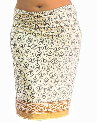 Pareo de algodón premium con estampado de bloques para mujer: suave y ligero, ideal para cubrir el bikini o el traje de baño, o como falda pareo estilo boho para el verano, viajes y la playa.