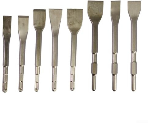 Sumsoctober Meißel-Bits, quadratischer runder Griff für Elektrohammer, Karbonstahl, Skalierungsmeißel, Werkzeug, Sechskant-Hammer, Stahl für robuste Leistung (17 x 280 x 40)
