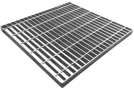 Natotela Abflussgitter aus verzinktem Stahl, 600 x 600 mm, langlebiges, robustes Metallgitter, quadratisches Gully-Gitter für 61 cm quadratisches Auffangbecken, Outdoor-Entwässerungsroste, dick für