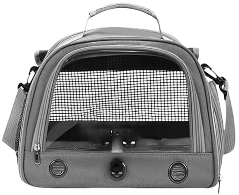 Bolsa de viaje de loro portátil - Caja de transporte de aves ventiladas, transporte para mascotas con cremallera | Cómoda jaula de viaje con pájaros pequeños perc