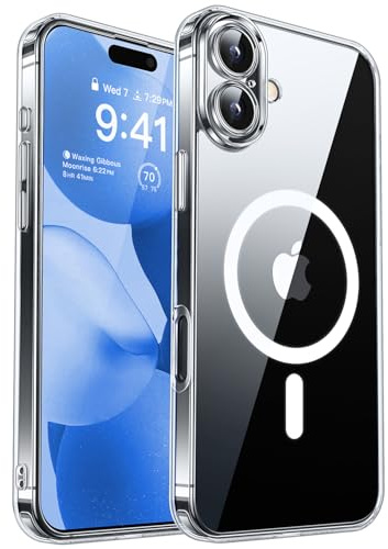 CANSHN Funda Magnética para iPhone 17 (6.3 Pulgadas), Compatible con MagSafe, [Protección Total de La Cámara] Carcasa Teléfono Antigolpes,Transparente