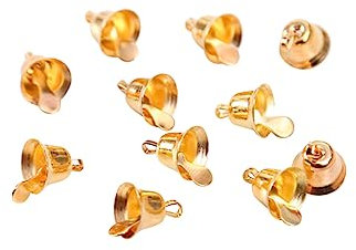 TOPPERFUN 20 Stück Goldene Weihnachtsglocken Kleine Schellen für DIY Bastelarbeiten Christbaumdekoration und Festtagsdekoration