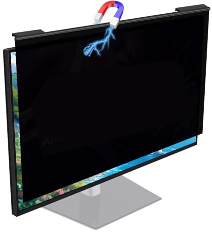 KELUNIS Magnetic Computer Privacy Screen, Acrylic HD Eye Protection Anti Blue Light Computer Shield Panel, Removable Anti-Scratch Protector,27（612.6mm*356mm）