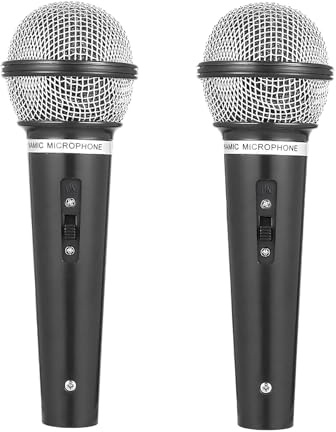 NieYat 2 Stück Microphone Kinder, Kindermikrofon Spielzeug, Mikrofon Attrappe Robust ABS Material Kinder Mikrofon für Geburtstagsfeiern, Karaoke, Cosplay-Partys, Bühnenshows und Kostümrequisiten