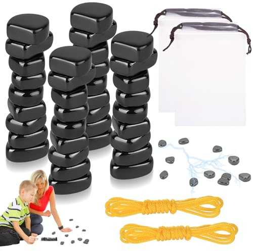 Aoyfuwell Magnetisches Schachspiel, 40 Stück Magnet Spiel, Tisch Magnetspiele mit Magnetische Steine, Tragbares Magnetisches Schachbrett Magnetic Spiele für Familientreffen Partyzubehör